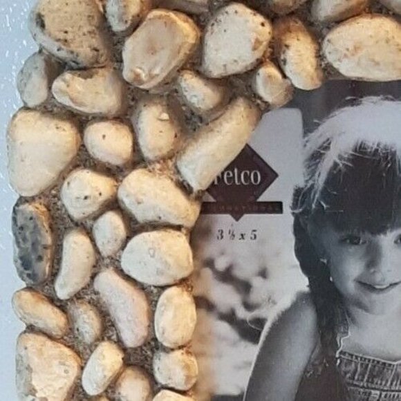 River Rock Pebble Stone Arched Picture Frame New Fetco - Picture 2 of 10